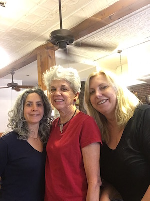 L to R: La Mano Pottery co-founders Julie Hadley, Diane Waller and Peggy Clarke. Photo courtesy La Mano Pottery.